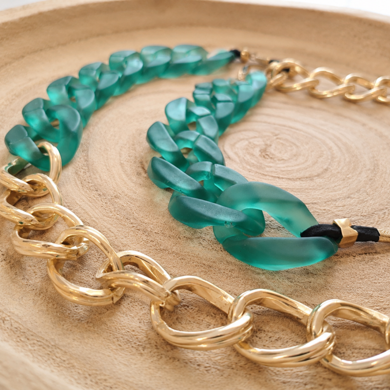 ΚΟΚΑΛΙΝΗ ΑΛΥΣΙΔΑ ΓΥΑΛΙΩΝ — EMERALD GOLD LINK